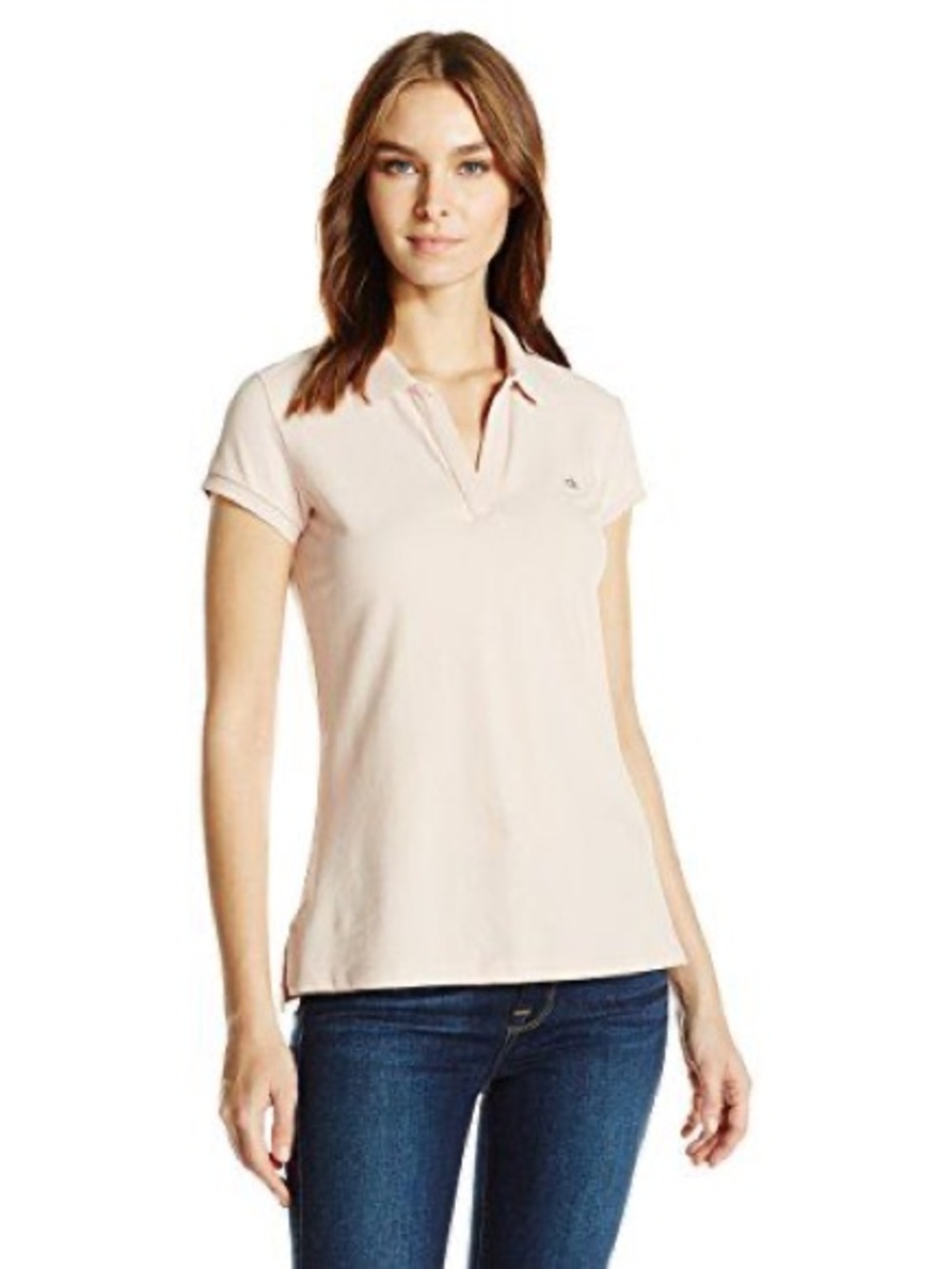 Calvin Klein Jeans Beige Short Sleeve Polo Shirt Size L #2481